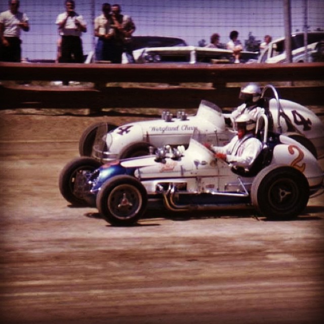 Foyt and Knipper at Eldora in 1966 I believe.