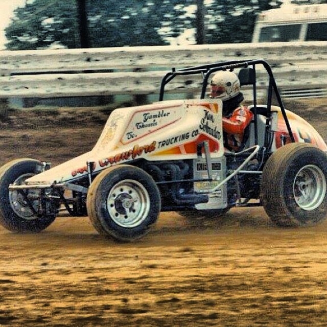 Kenny Schrader in my grandpa'a car at the Terre Haute Action Track.