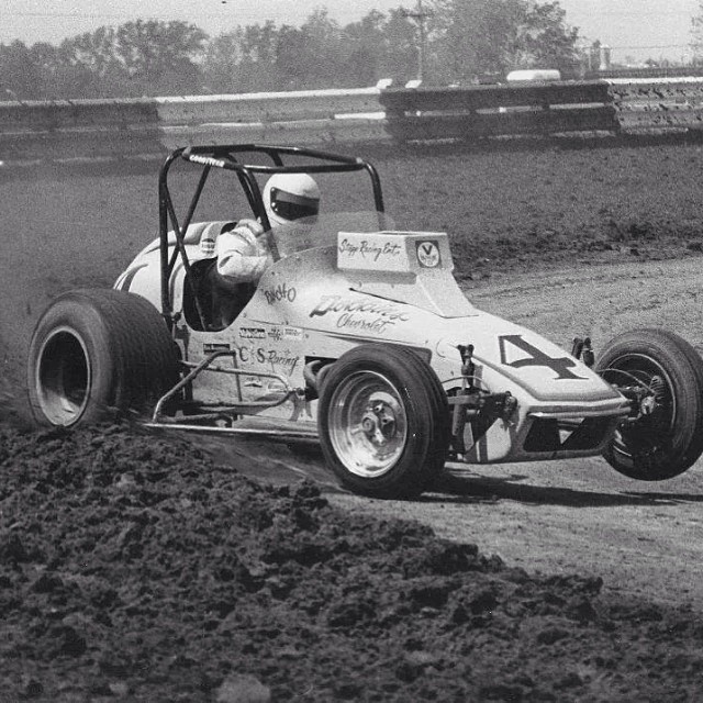 Pancho Carter in the Strapp/Dobbins # 4 Terre Haute 1976.