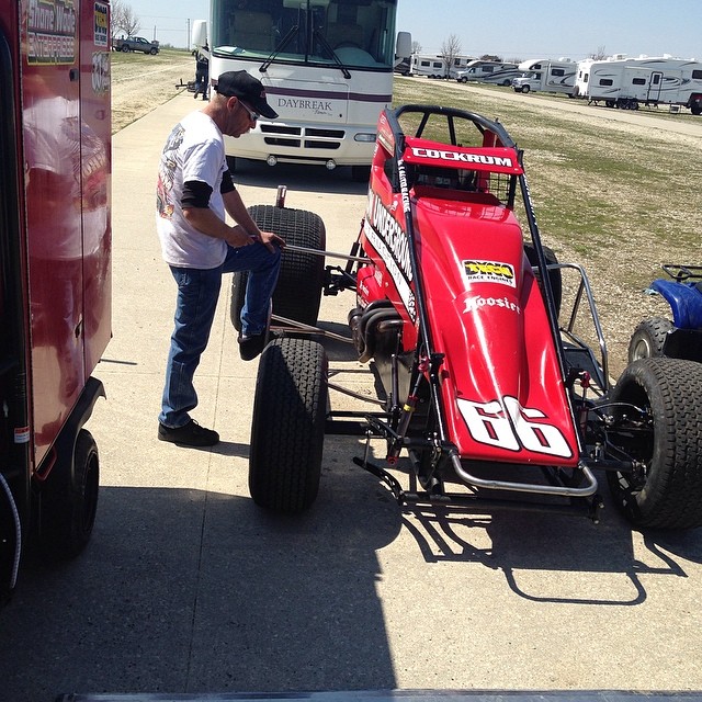 Shane's car is ready to go.