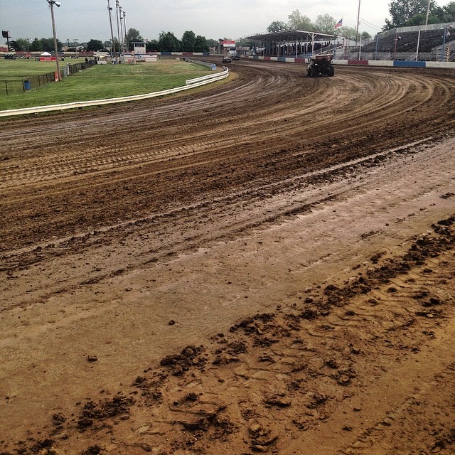 Sittin on the wall at Terre Haute, hoping we see some good racing for the Tony Hulman…