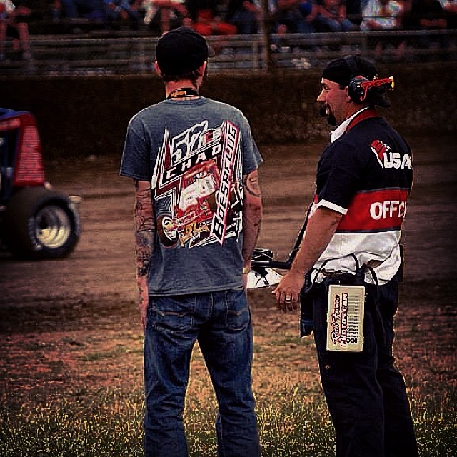 the best photographer in USAC and myself at Kokomo Speedway.