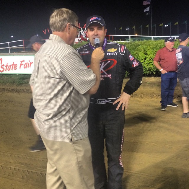 Man, can't believe Levi got second his first race back, crazy night here in duquoin,…