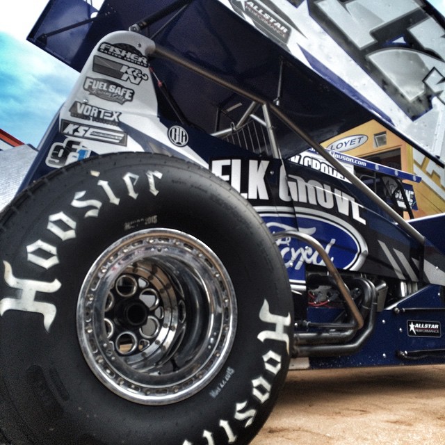 Bryan Clauson fresh from the indy 500 in his first winged Sorint car start since.