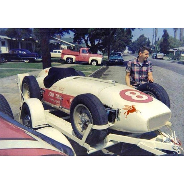 Watson getting ready to head to indy 1956.