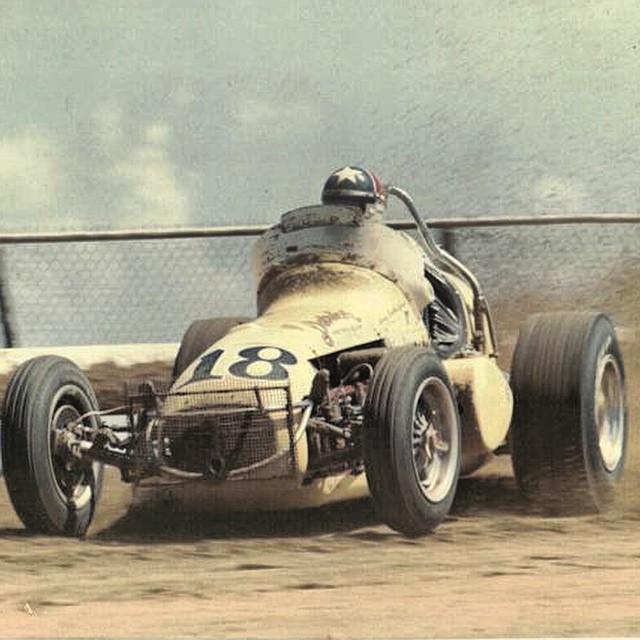 Johnny Rutherford at duquoin, unsure of the year but with the open cockpit and larger…