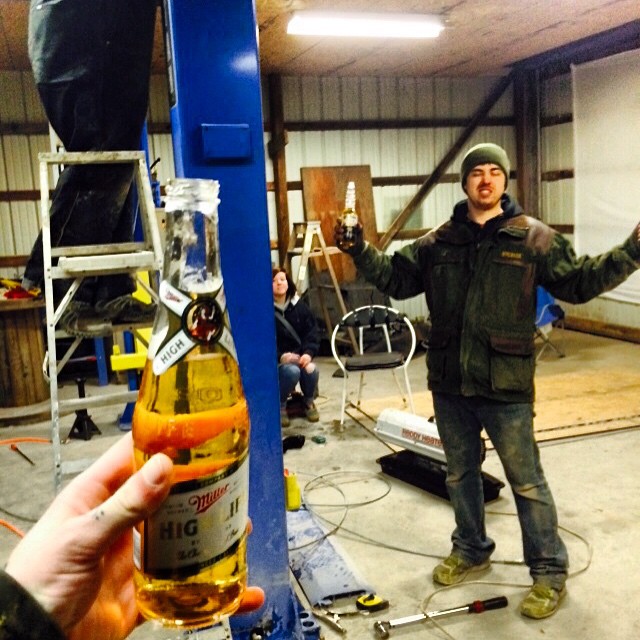 Installing the new lift in our home garage/ hopefully new business plan, and having s…