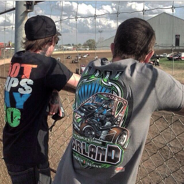 my brother and I checking out Wheelpack at the beautiful Kokomo Speedway.