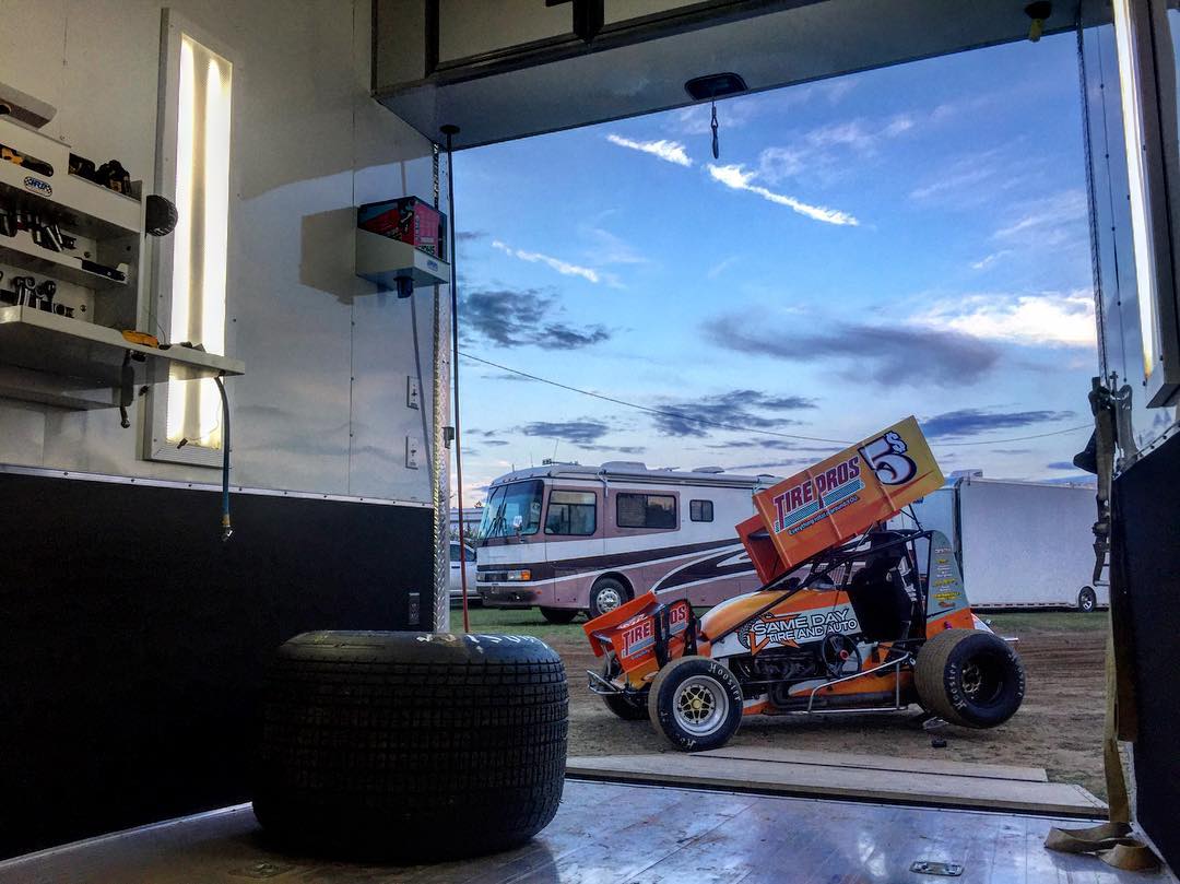 Finished 2nd in the heat race from 6th.