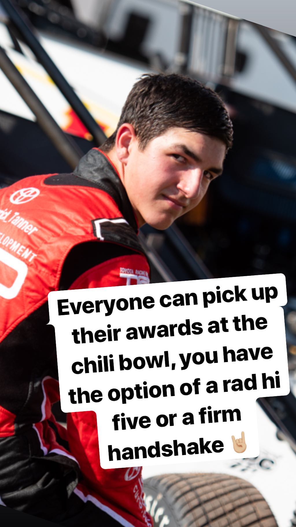 Everyone can pick up their awards at the chili bowl, you have the option of a rad hi…